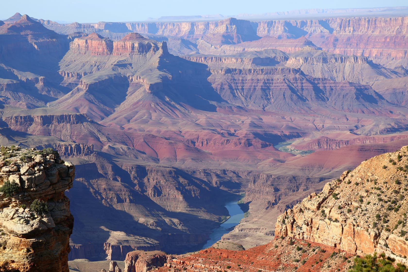 Grand Canyon National Park landscape with layered rock formations
