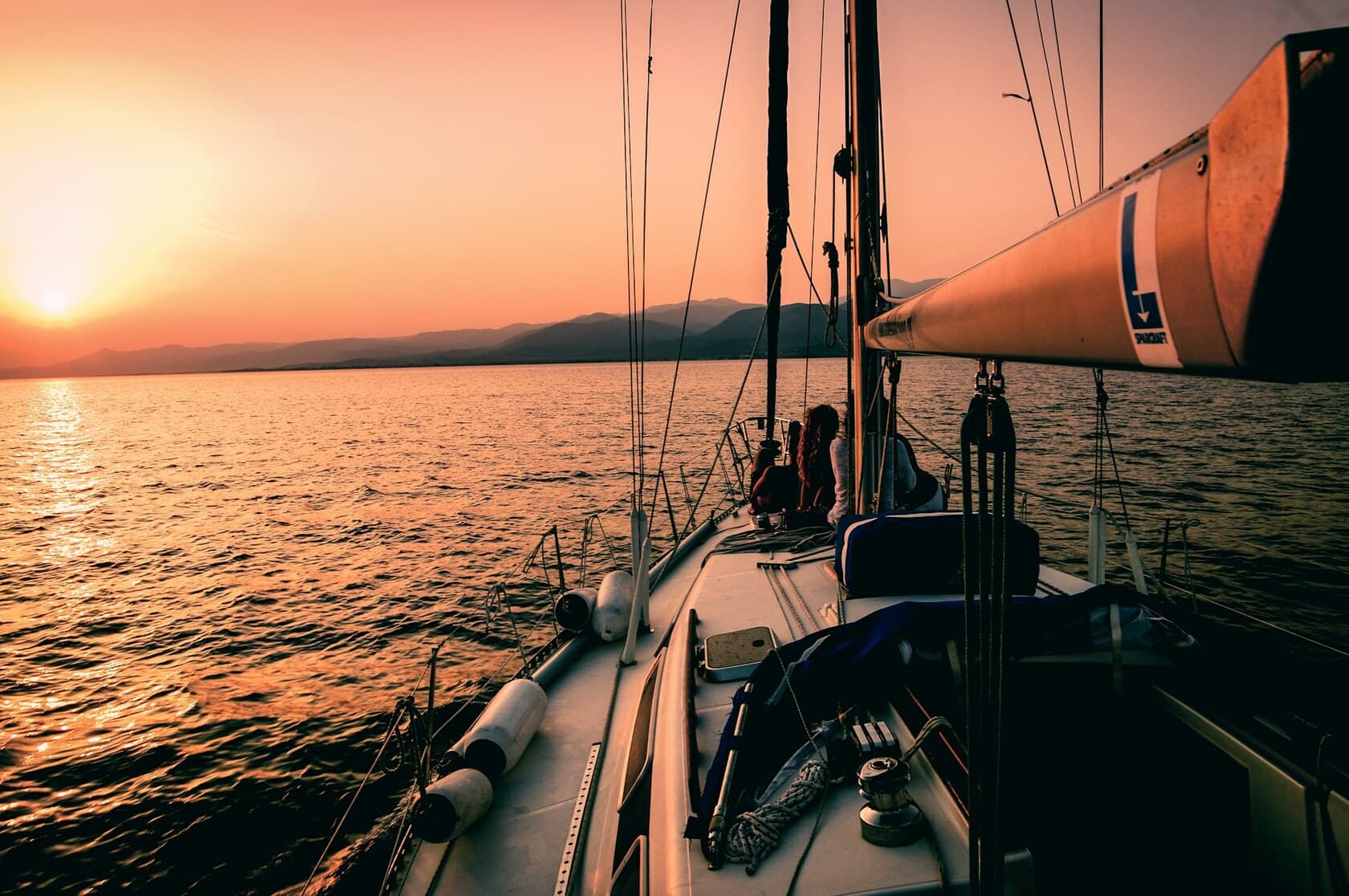 On deck at sunset